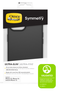 Symmetry case validated 40% recycled content